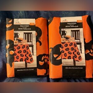 2-Packs Celebrate PEVA Vinyl Tablecloth 60x84 Scary Jack O'Lantern Halloween